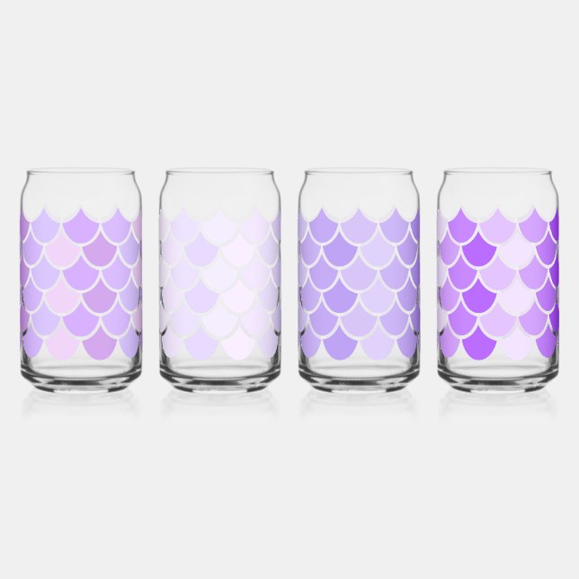 Mermaid Scale Set 2 Can Glass (Front)