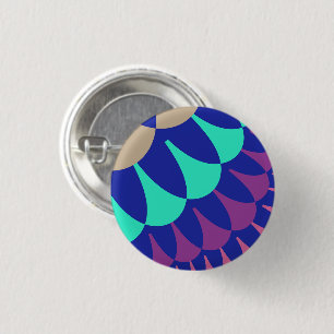 Mermaid Scales 1 Inch Round Button