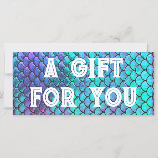 mermaid scales a gift for you card (Front)