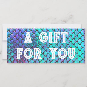 mermaid scales a gift for you card