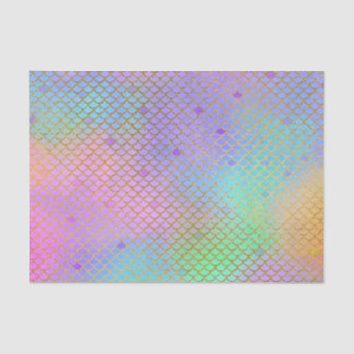 Mermaid Scales Birthday Party Gold Pastel Tissue Paper