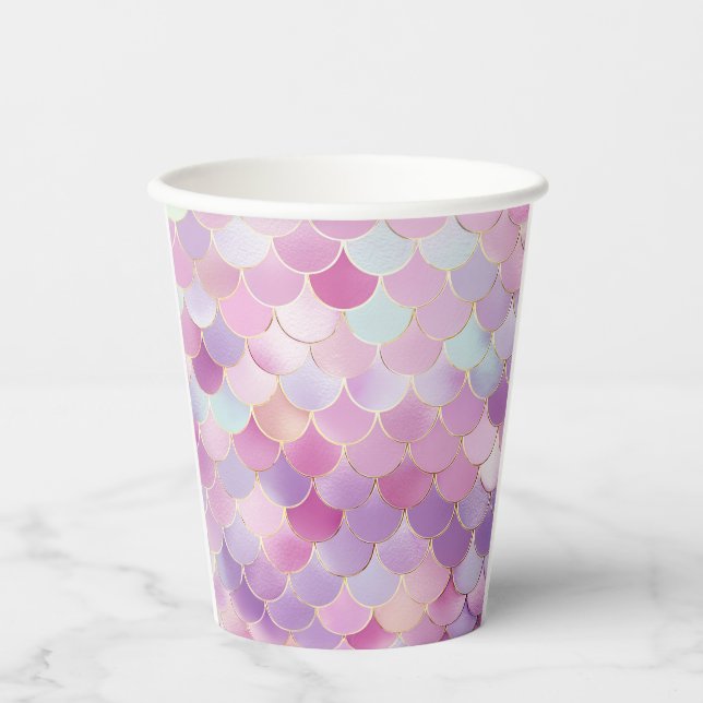 Mermaid Scales Birthday Party Paper cup (Front)