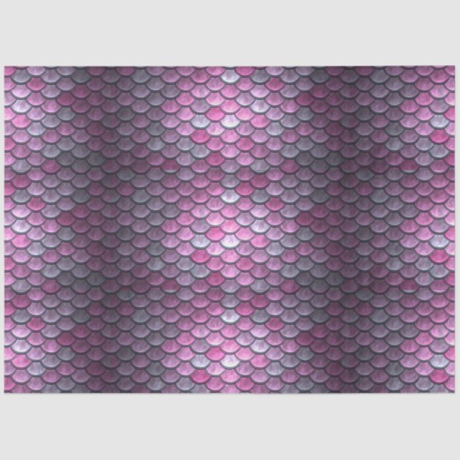 Mermaid Scales Decoupage Background Magenta 2  Tissue Paper (Front)