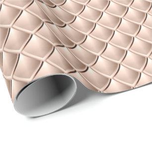 Mermaid Scales Dragon Skinny Ivory Creamy Wrapping Paper