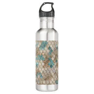 Mermaid Scales Glam #10 (Faux Glitter) #decor #art 710 Ml Water Bottle