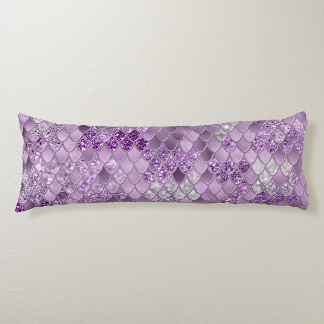 Mermaid Scales Glam #18 (Photo of Glitter Only) Body Pillow (Front)