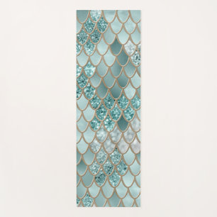 Mermaid Scales Glam #4 (Faux Glitter) #decor #art Yoga Mat