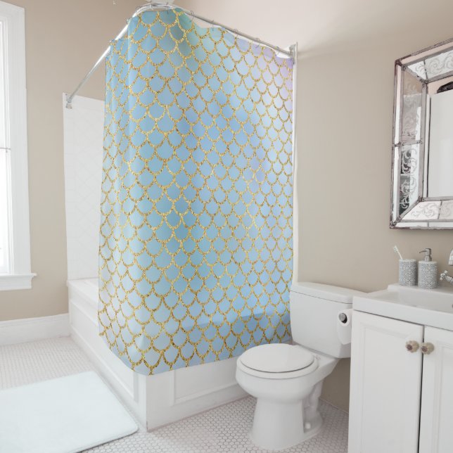 Mermaid scales gold ice blue (In Situ)