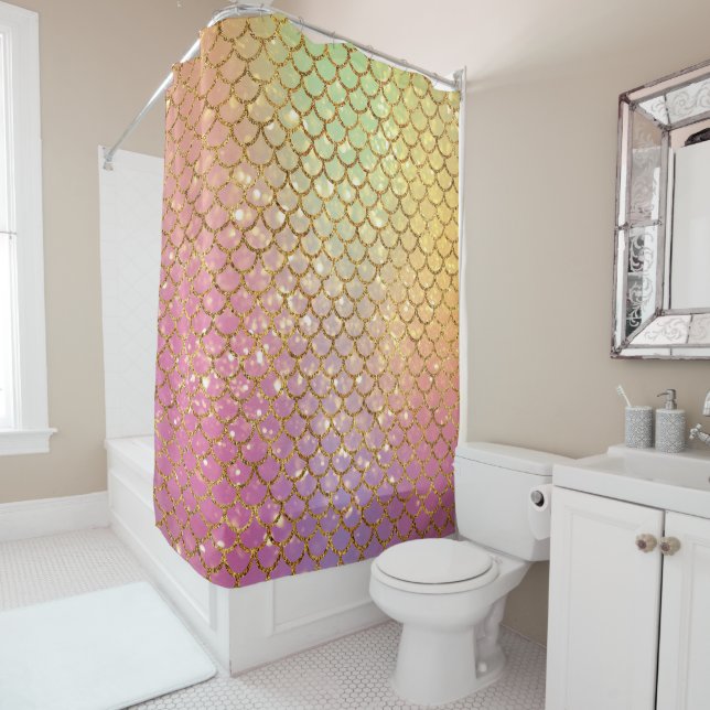 Mermaid scales gold pink green (In Situ)