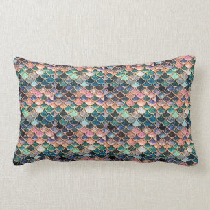 Mermaid scales lumbar pillow