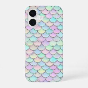 Mermaid Scales Pastel Colours iPhone 16 Case