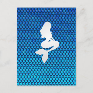 Mermaid scales postcard