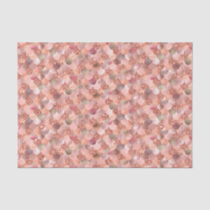 Mermaid Scales Rose Gold Pink Glitter Metallic Tissue Paper