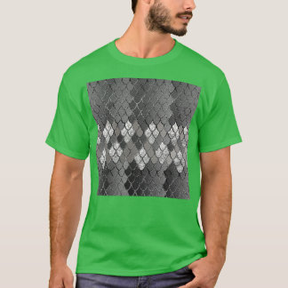 Mermaid Scales Silver Grey Glitter Glam 1 Faux Gli T-Shirt