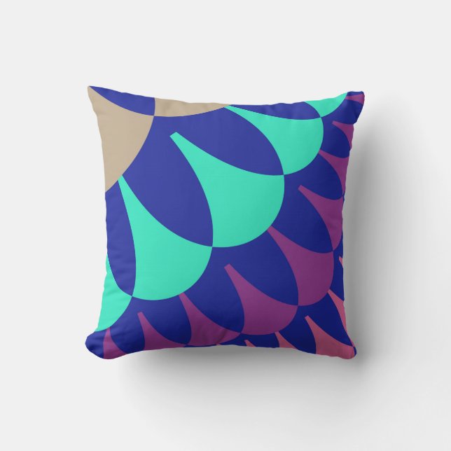 Mermaid Scales Throw Pillow (Front)