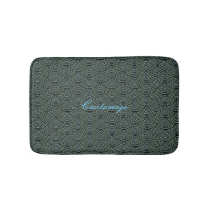 mermaid scales Thunder_Cove black/grey Bath Mat