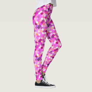Mermaid Scales, Violet, Amethyst, and  Coral Leggings