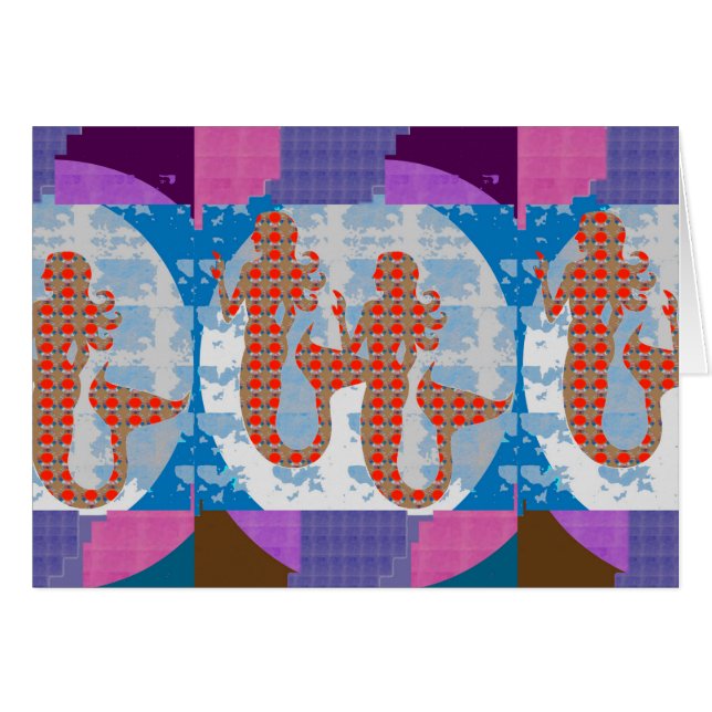 MERMAID Sea Creature Cartoon GREETINGS gifts (Front Horizontal)