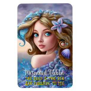 Mermaid Sea Goddess Nymph Siren Cruise Room Door Magnet