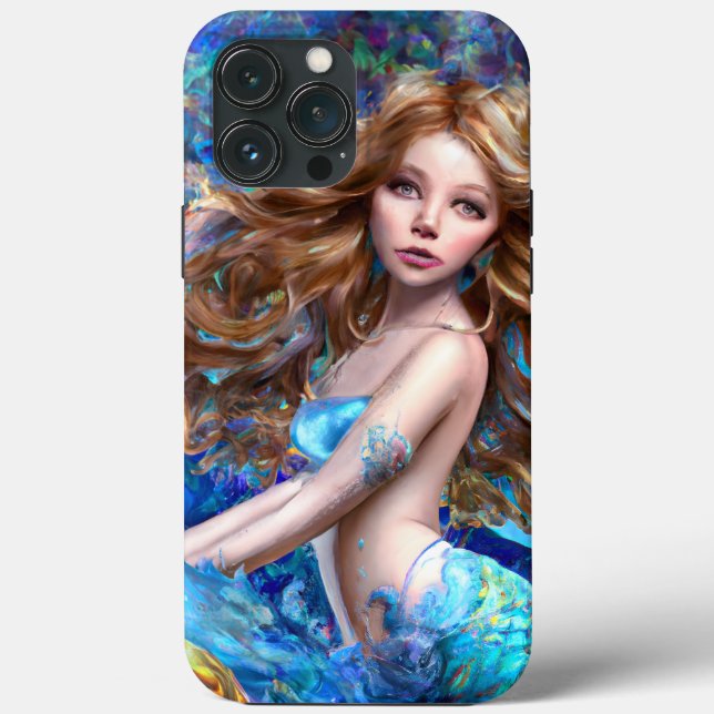 Mermaid Sea Goddess Nymph Siren Under Water Art Case-Mate iPhone Case (Back)