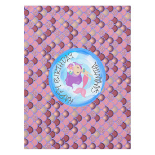 Mermaid Sea Purple  Tablecloth