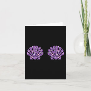 Mermaid Sea Shell Bra Costume Halloween Design Card
