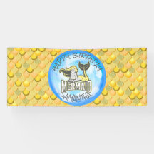 Mermaid Sea Yellow Scales  Banner