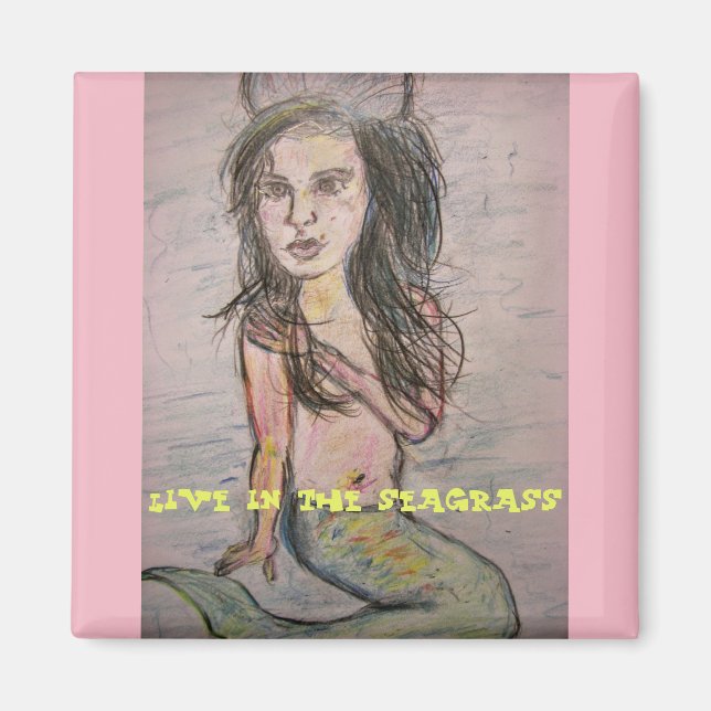 Mermaid Seagrass Magnet (Front)