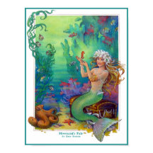 Mermaid, Seahorse, and Octopus Original Art