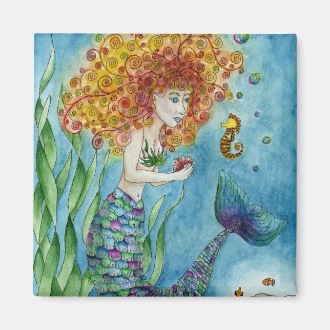 Mermaid - Seahorse Magnet (Front)