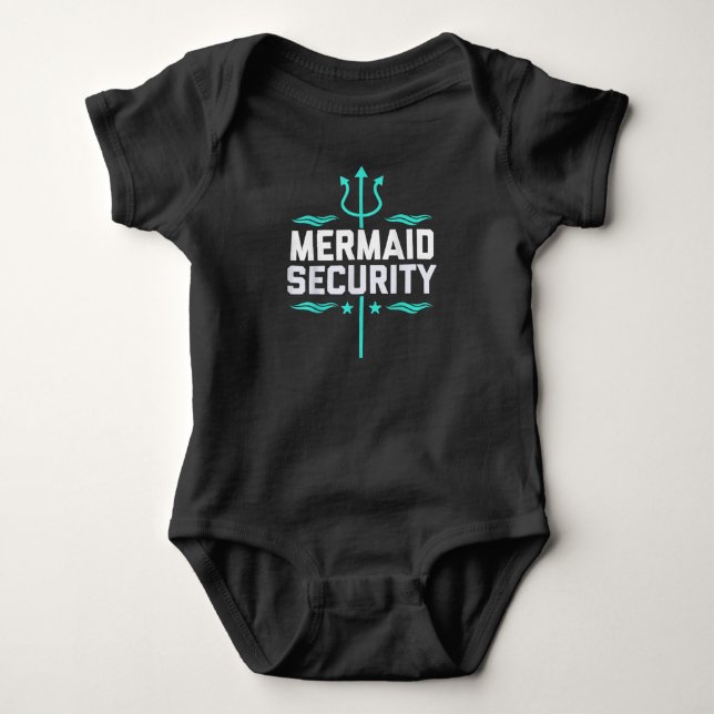 Mermaid Security Baby Bodysuit (Front)