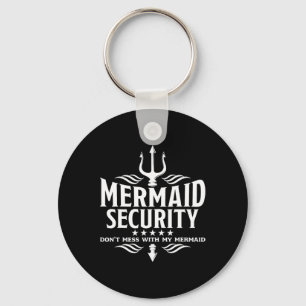 Mermaid Security Family Birthday Halloween Costume Keychain