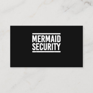 Mermaid Security Funny Swimming Lessons Business Card