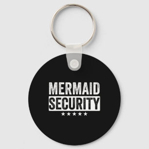 Mermaid Security Halloween Costume Dad Men Boy Keychain