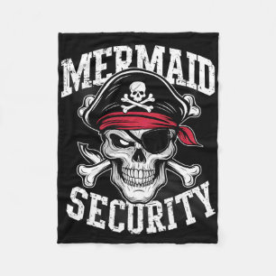 Mermaid Security Pirate Dad Brother Halloween Fleece Blanket