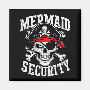 Mermaid Security Rate Dad Brother Halloween  Magnet