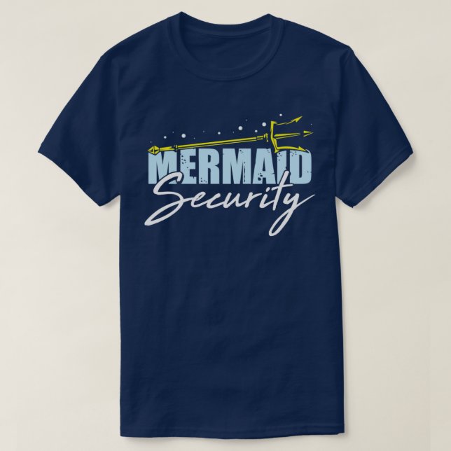 Mermaid Security Swimming Gifts For A Swimming Tea T-Shirt (Design Front)