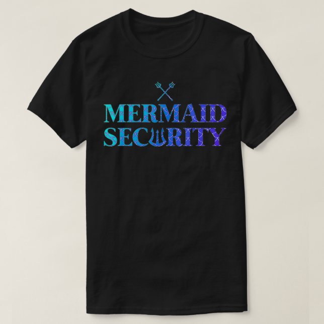 Mermaid security swimming pool table T-Shirt (Design Front)