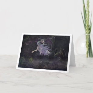 Mermaid sees to Baby Kraken notecard