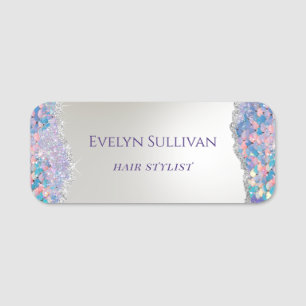 Mermaid sequin name tag