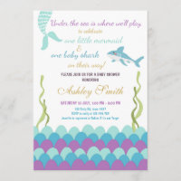 Mermaid Shark Under The Sea Twins Baby Shower