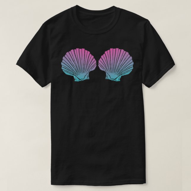 Mermaid Shell   Seashell Birthday Party Gift  T-Shirt (Design Front)