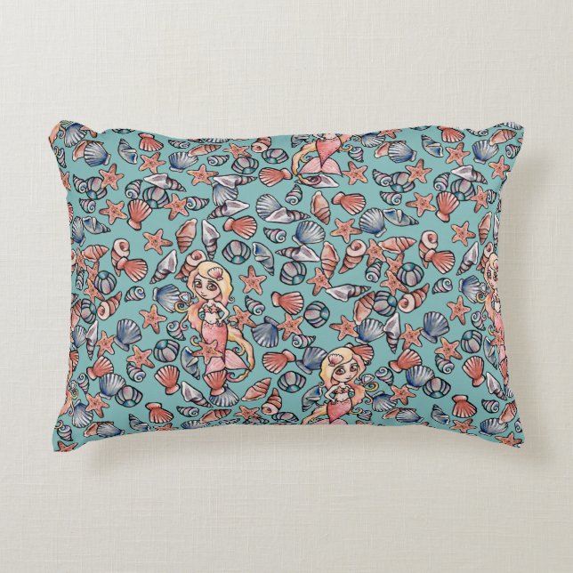 Mermaid Shelly                                     Accent Pillow (Front)