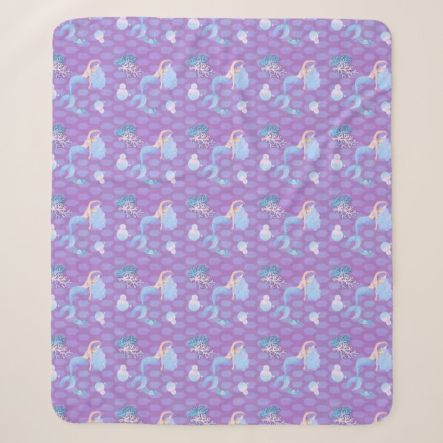 Mermaid Sherpa Blanket (Front)