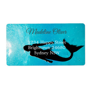 Mermaid Silhouette Blue Ocean 