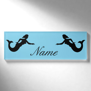 Mermaid Silhouette Thunder_Cove Name Tag