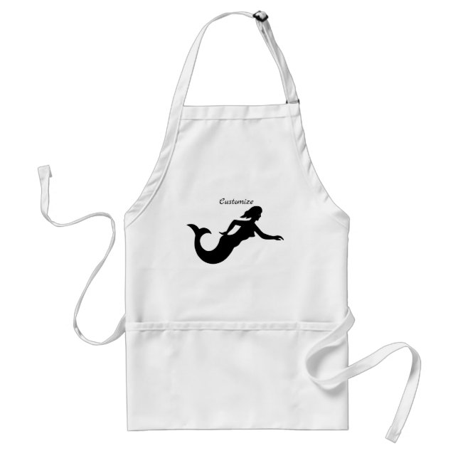 Mermaid Silhouette Thunder_Cove Standard Apron (Front)