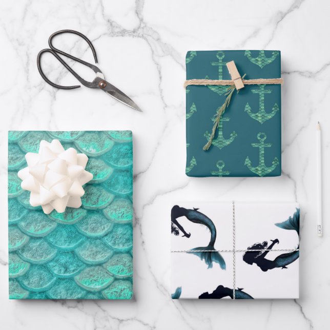 Mermaid Song Wrapping Paper Sheet (Front)