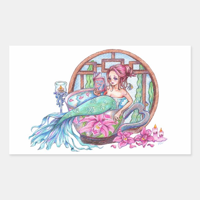 Mermaid Spa Time Sticker (Front)