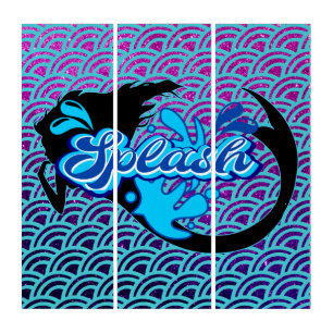 Mermaid Splash Triptych